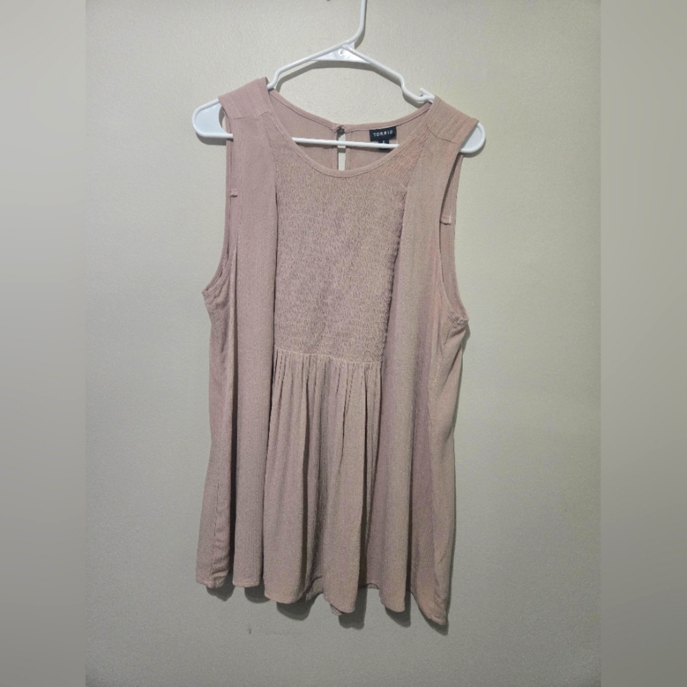 Torrid Dusty Pink Sleeveless Blouse Womens Torrid 0 (L/12) NWT